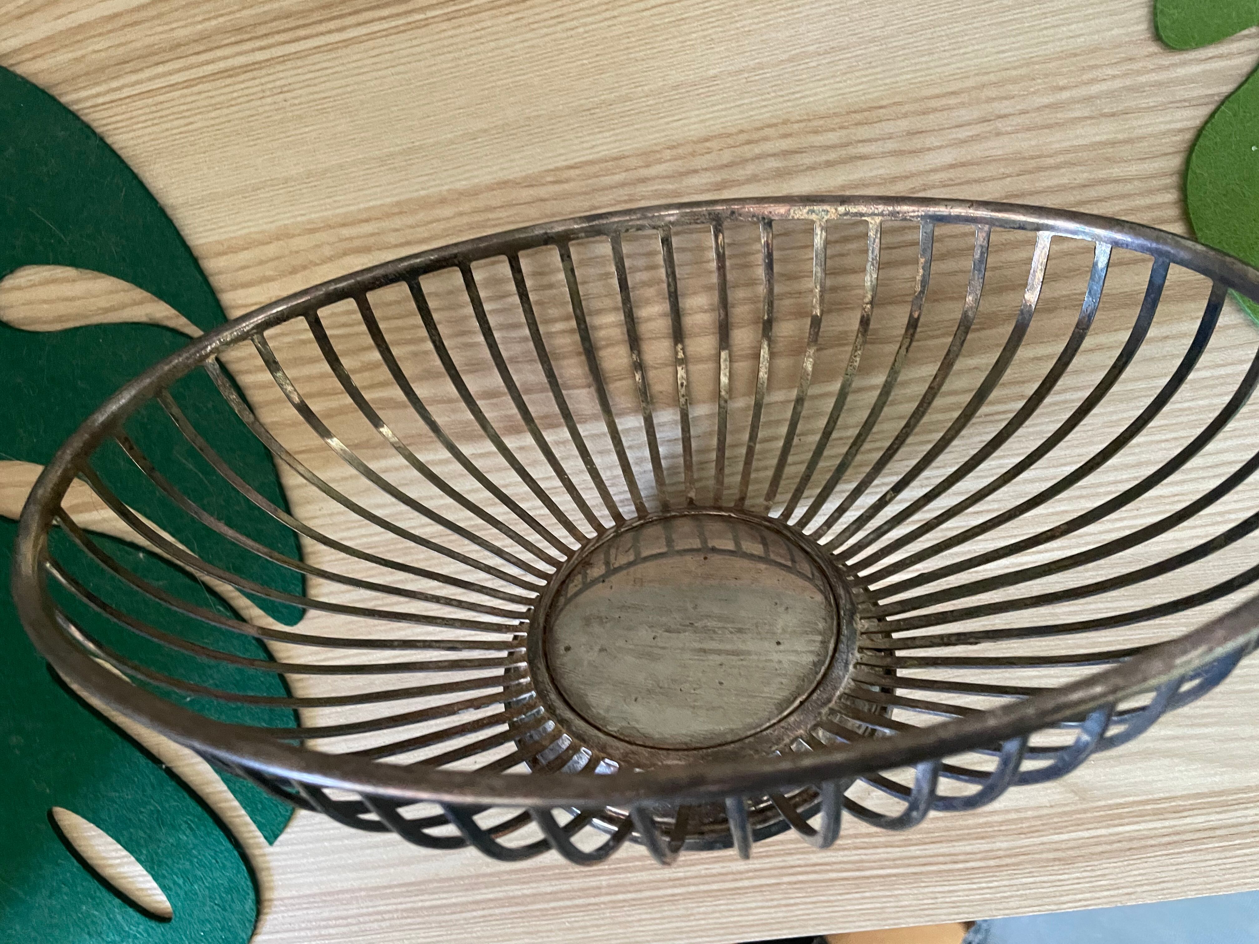 Silver metal basket