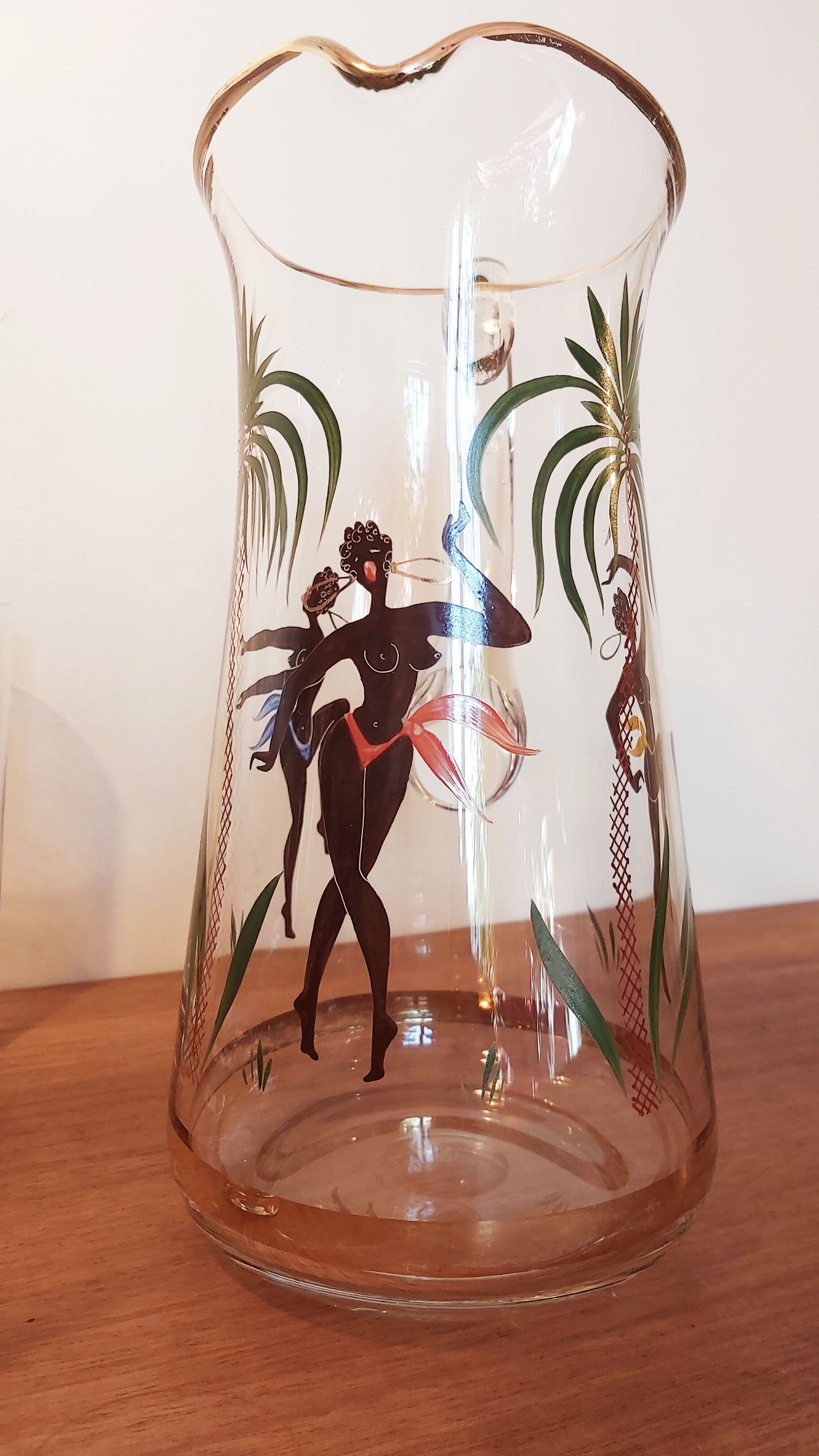 Set carafe and 4 crystal glasses Villeroy & Boch 1950