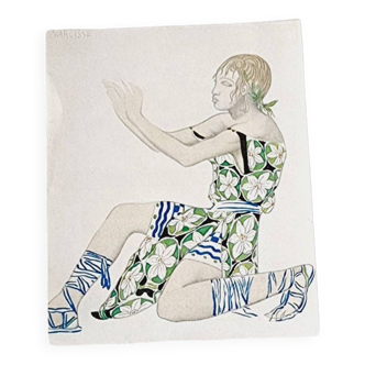 Sketch of Léon Bakst's Costumes for the 1914 Russian Ballet Original of L'Illustration de France