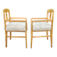 Pair of Jugendstil armchairs in solid ash and sheepskin 1910