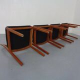 Danish Teak Dining Chairs, 1960s, Set of 4