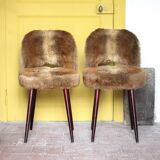 Pair of Moumoute chairs in Baumann style, vintage chairs, retro chair