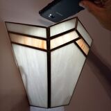 Stained glass wall lamp
