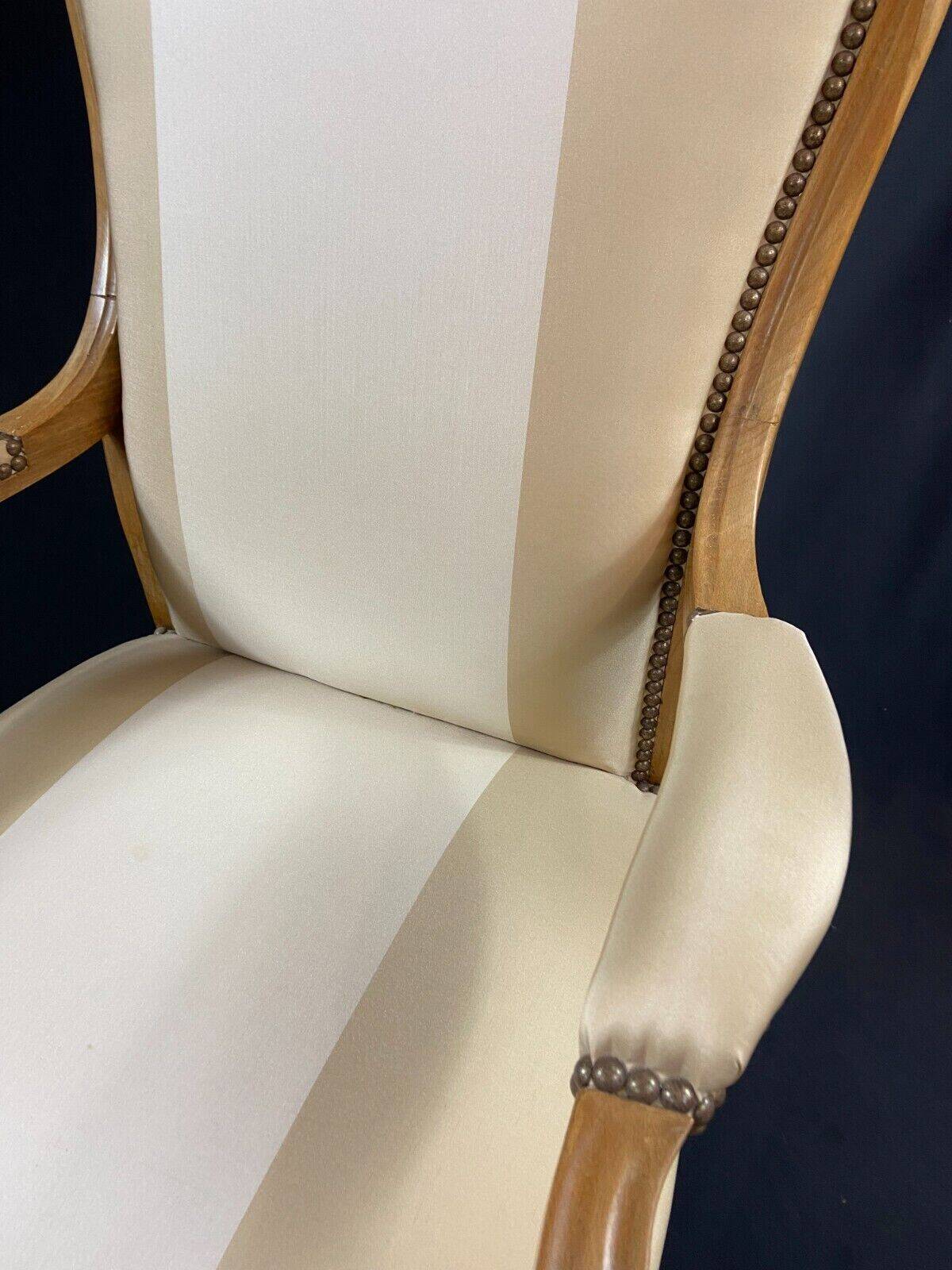 19th century Voltaire armchair in blond beech, Louis-Philippe period