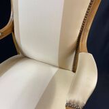 19th century Voltaire armchair in blond beech, Louis-Philippe period