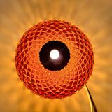 1960's Glass & Brass Table Lamp by Jablonec Glassworks, Czechoslovakia