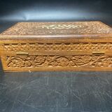 Carved wooden box