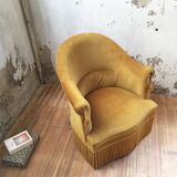 Fauteuil crapaud jaune