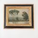 Signed lake landscape painting