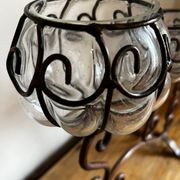 Wrought iron tealight holder