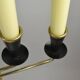 Brass, Black Painted Metal and Teak Candelabra by Gunnar Ander for Ystad-Metall, Sweden, 1960s
