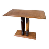 Table console art déco dudouyt Courtray chêne
