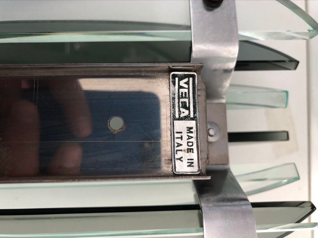 Veca mirror and 2 matching Veca wall lights made in Italy.