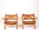 Pair of The Spanish Chair model BM2226 armchairs by Børge Mogensen