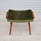 1960s, danish design, velour relax chair with footstool, original condition.