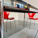 Bureau ou table design USM Haller plateau blanc structure métal