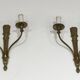 Pair of Louis XVI style bronze wall sconces with quivers