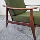 Pair of Scandinavian armchairs in afromosia, 60s