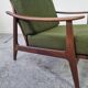 Pair of Scandinavian armchairs in afromosia, 60s