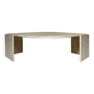 Table basse oeil en travertin