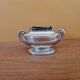 Silver Match table lighter in silver-plated metal with fluted base - Louis XVI