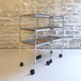 Chrome metal trolley