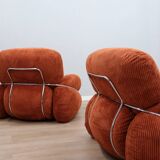 Pair of vintage armchairs by Adriano Piazzesi 1970s
