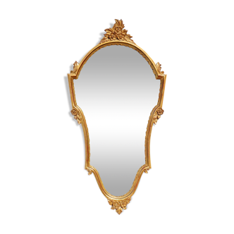 Deknudt, Vintage golden mirror Louis XV style   48x93cm