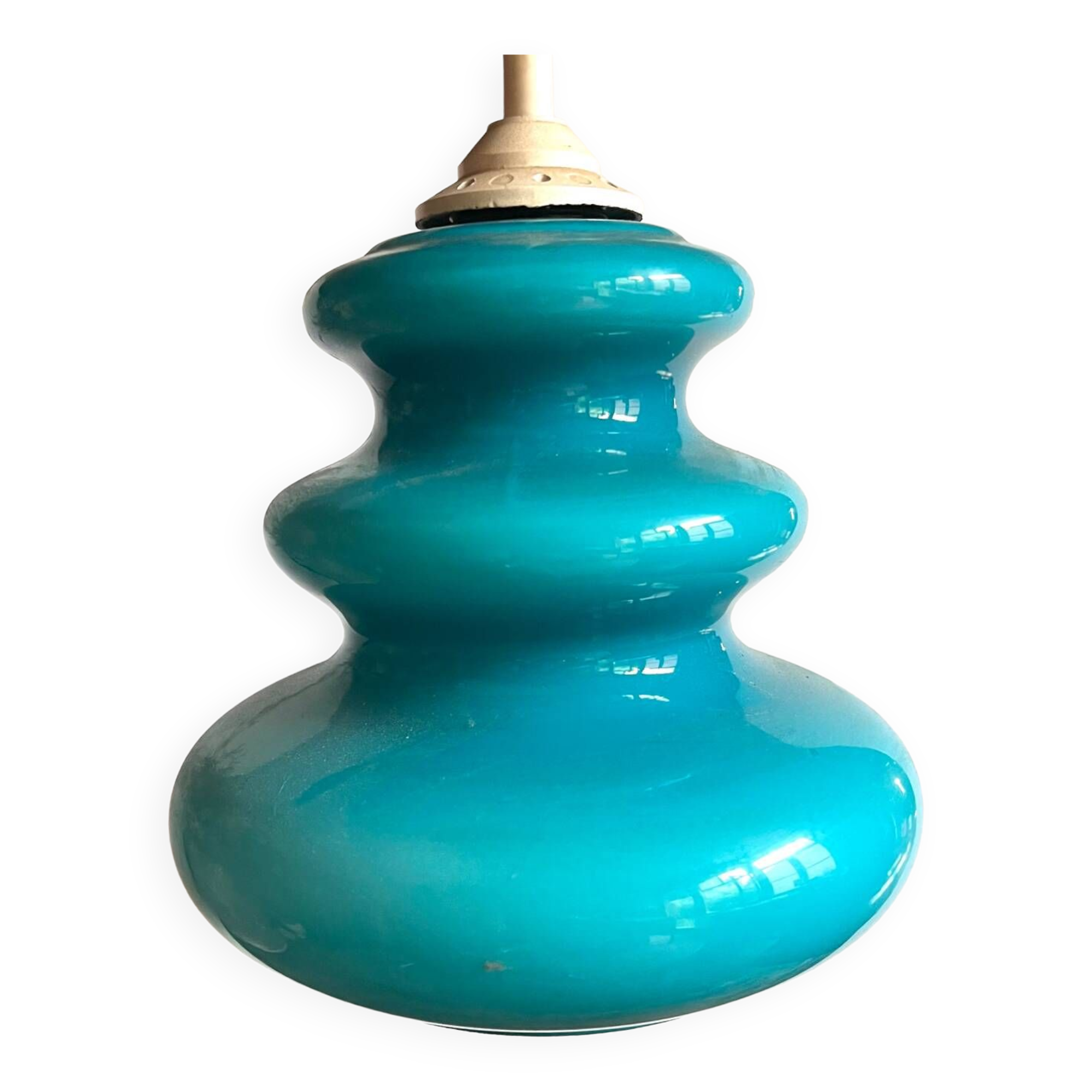 Suspension vintage en opaline