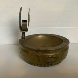 Old copper matchbox ashtray