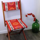 Vintage fabric folding chair