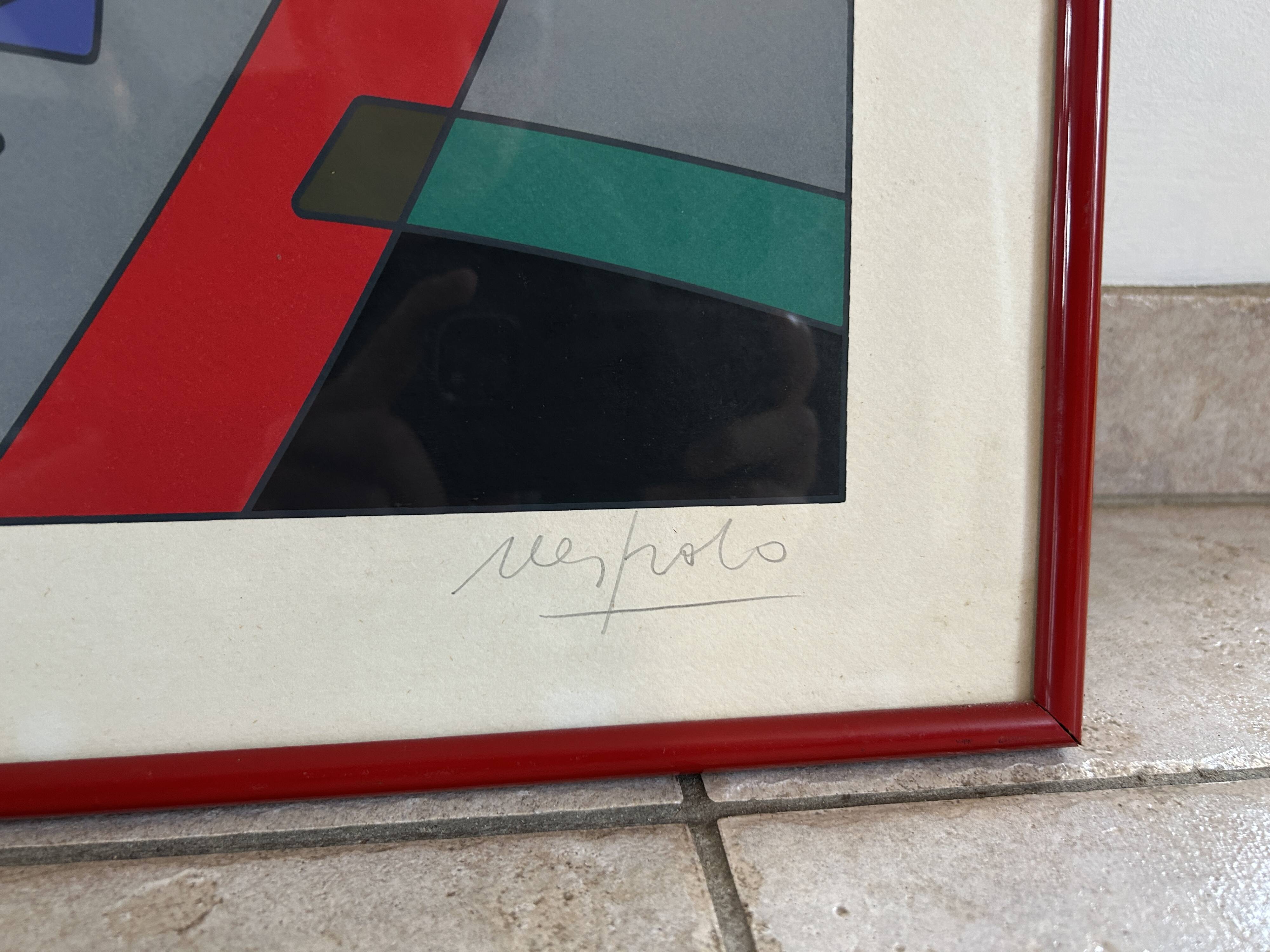 Screen print by Ugo Nespolo (1941 - ) - SIXTEEN TONS