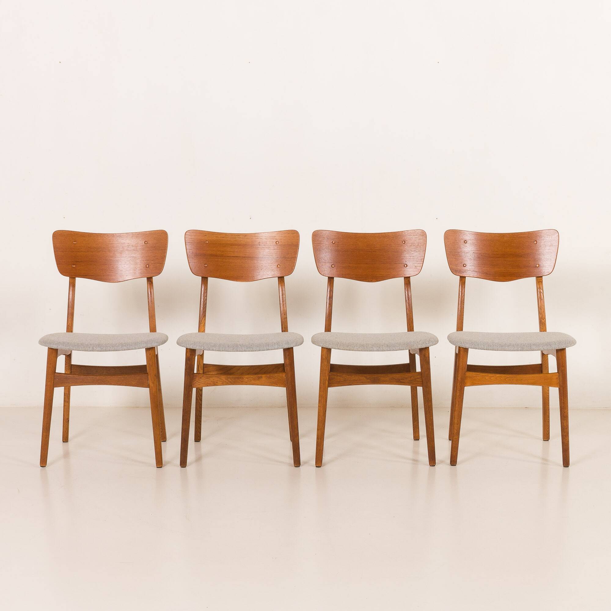 Danish mid century chairs, set of 4, 1960s