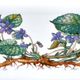 Vintage cake dish - Botanica porcelain platter by Villeroy & Boch "viola odorata"