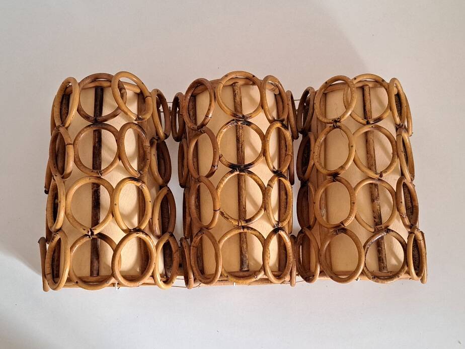 Vintage bamboo wall light