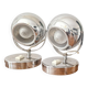 Paire de lampes design Space Age 1960 chromées