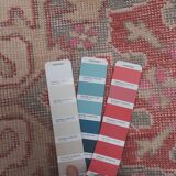 Mid century flatweave large overdyed oriental turkey oushak rug 4'11'' x 7'3''