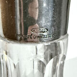 English carafe in crystal and silver