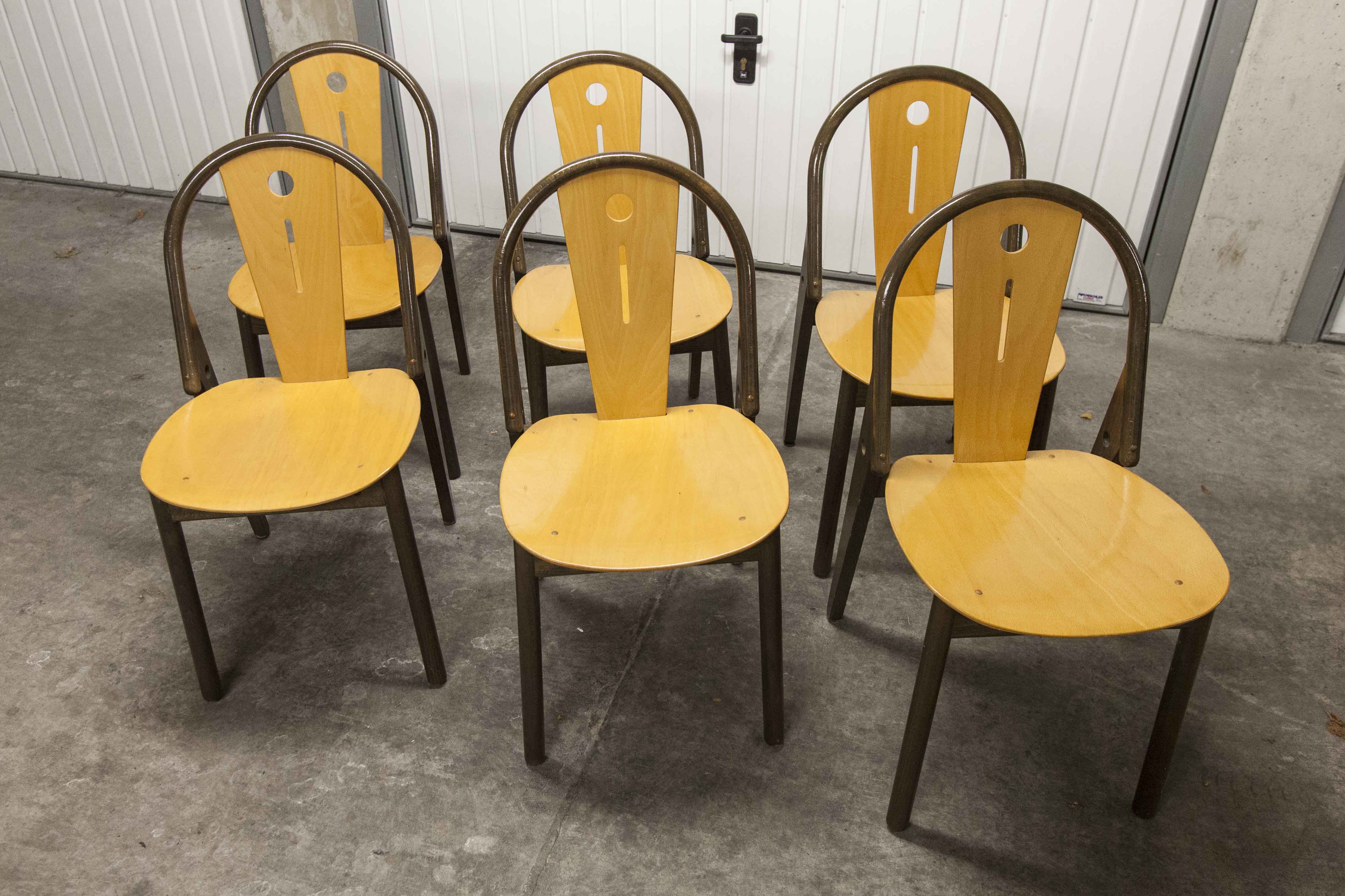 6 Baumann "transit" chairs 1990s