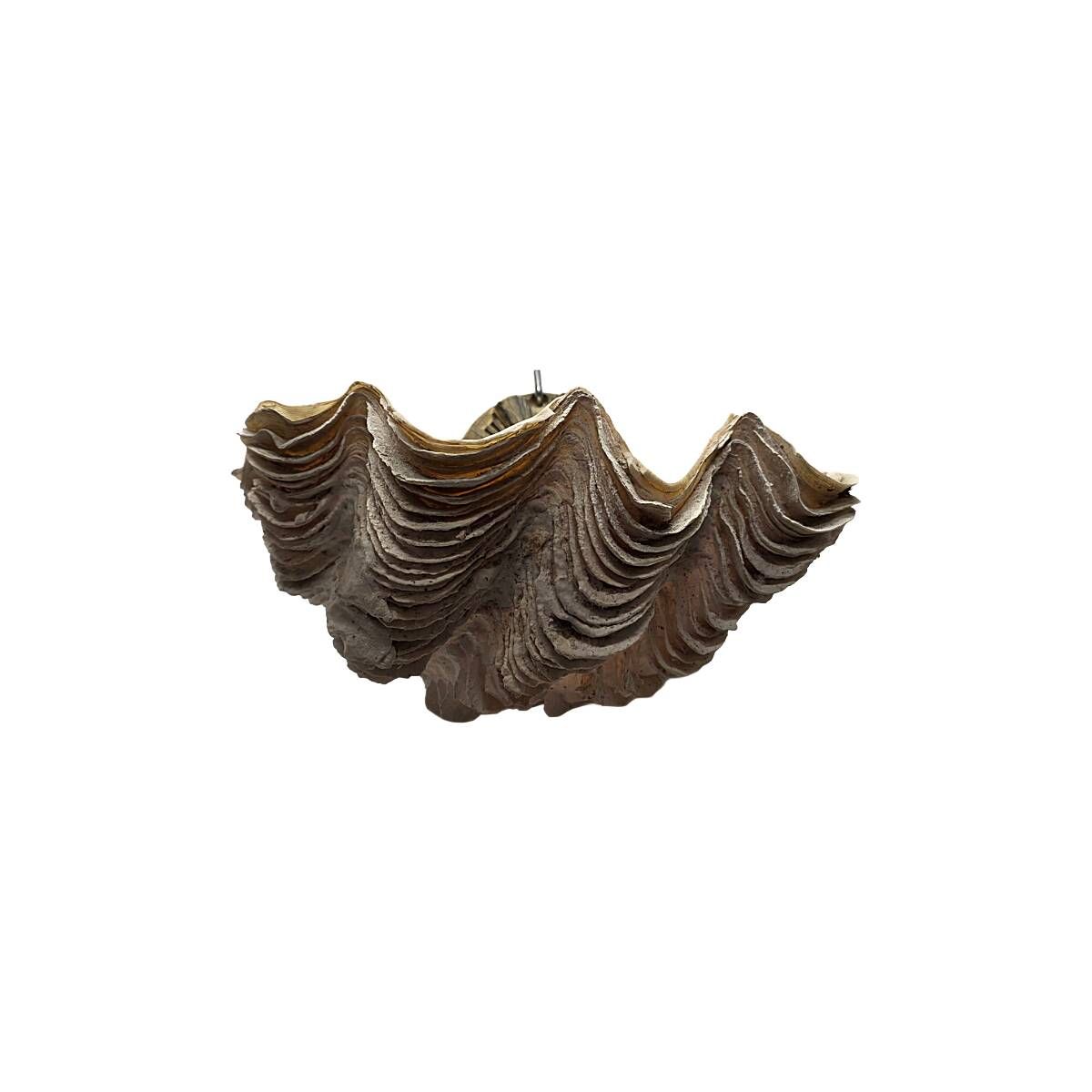 Antique French holy water holder with shell, late 1800s