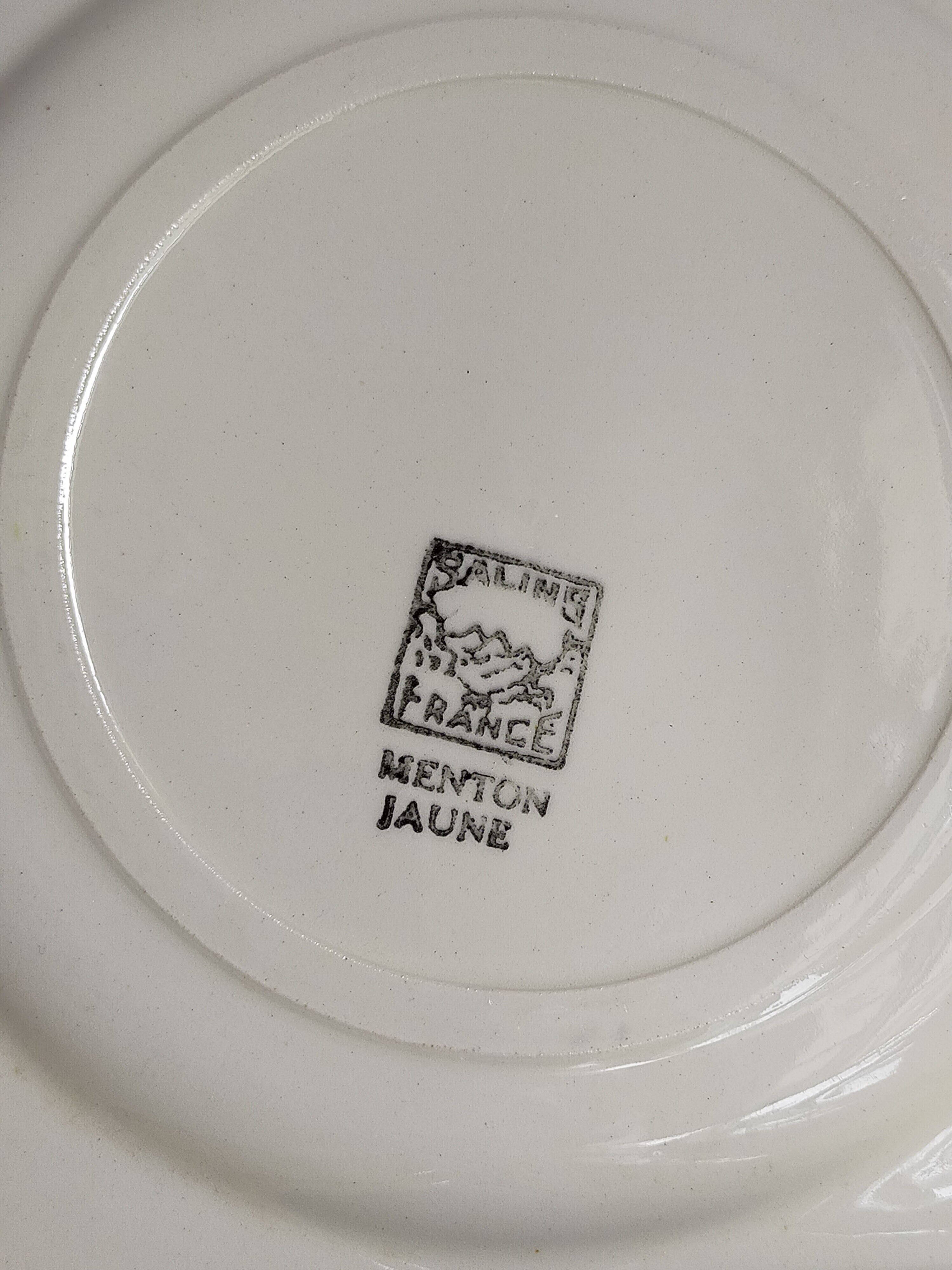 Eight dessert plates from Salins service "Menton" 50s