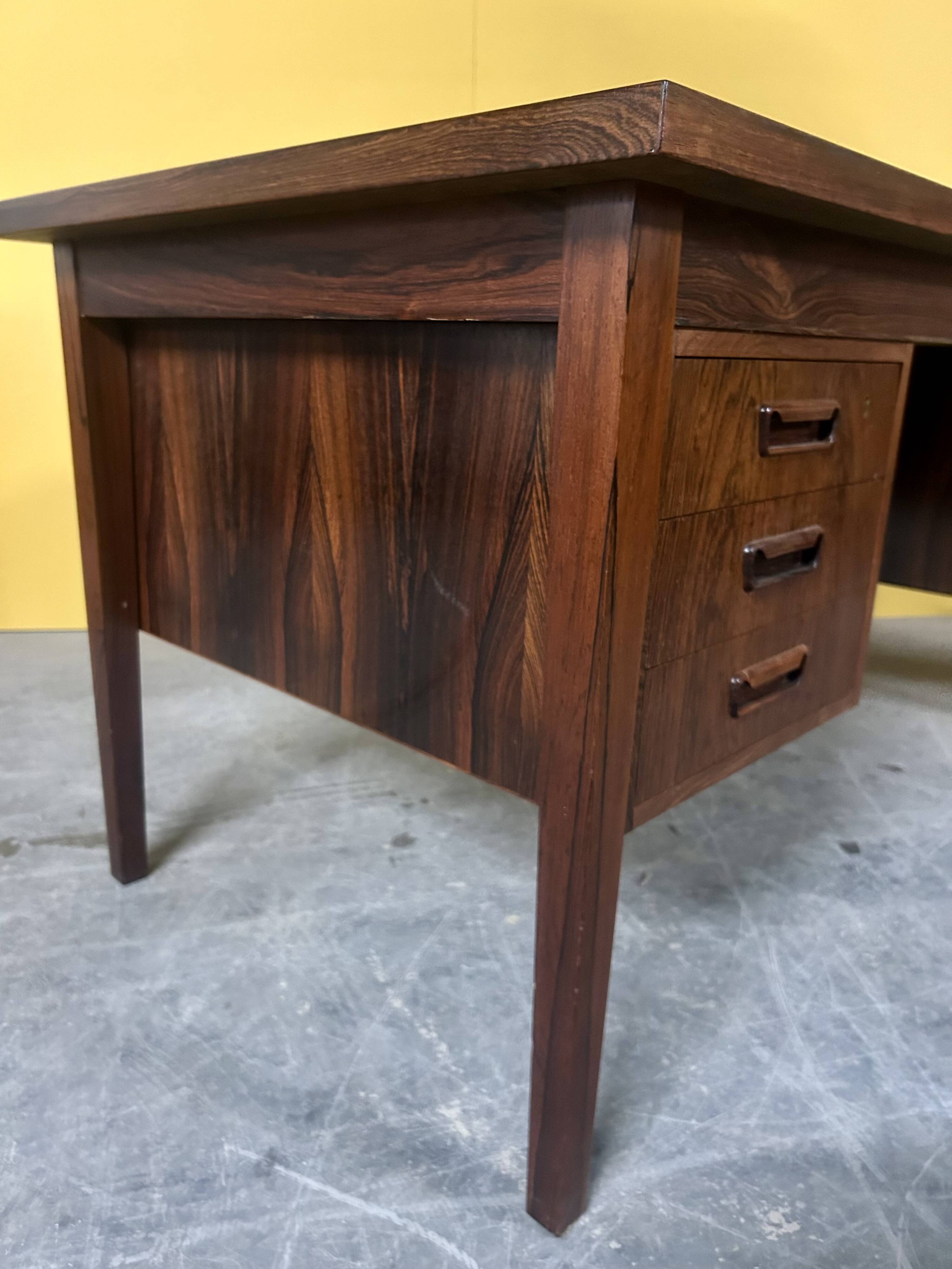 Danish mid - century rosewood desk 1960s