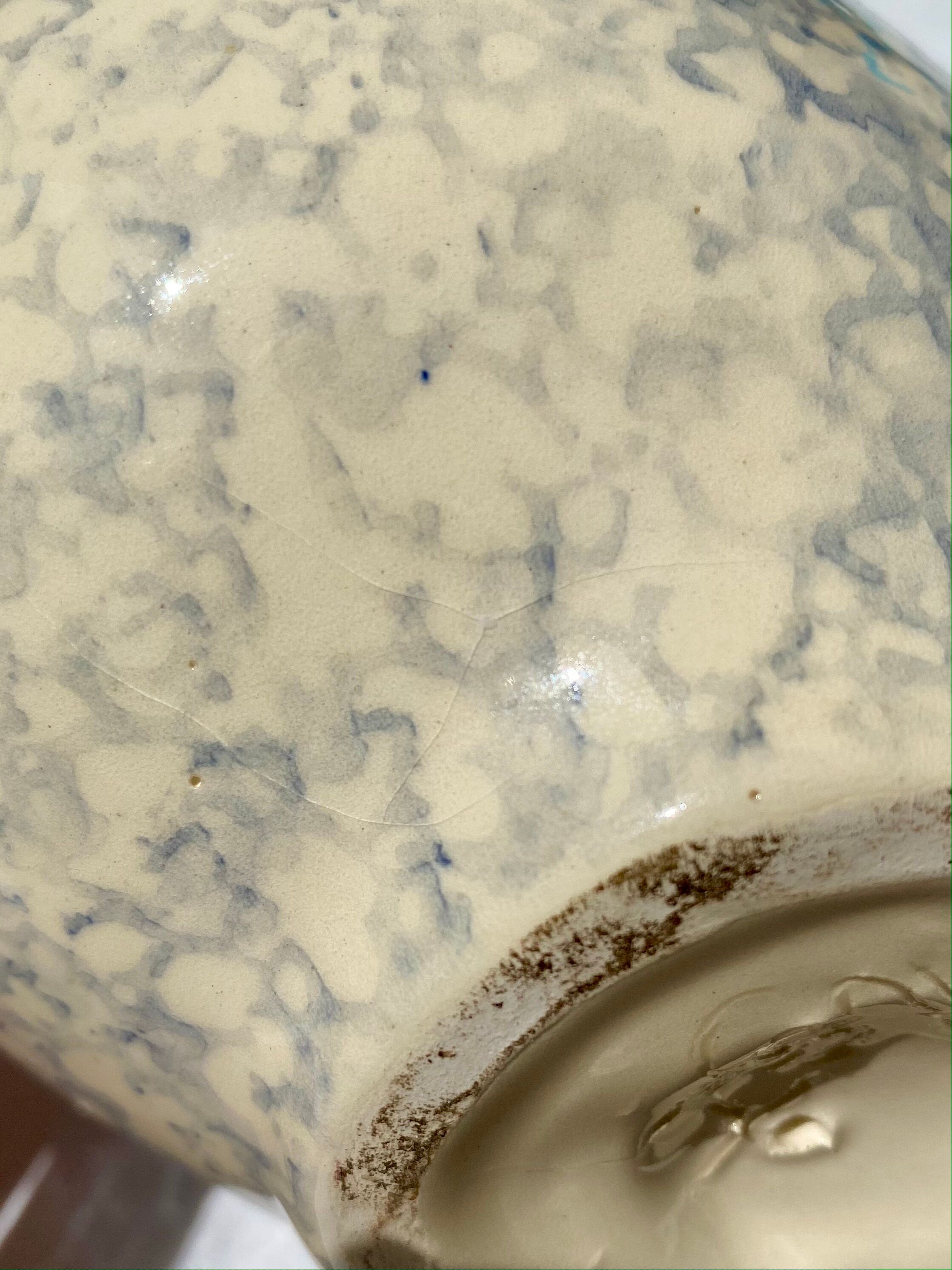 Signed ceramic hen and guinea fowl