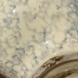 Signed ceramic hen and guinea fowl