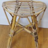 Tabouret vintage en rotin