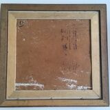 Interior scene with guitar at Kiev airport, USSR, oil travel 1974.