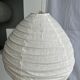 Suspension en rotin et lin naturel japonisante en forme de goutte