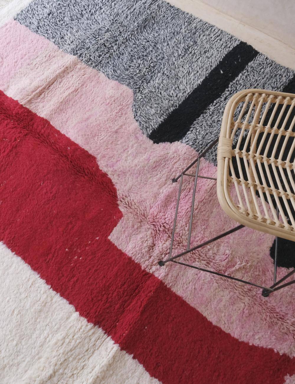 Tapis contemporain marocain en laine