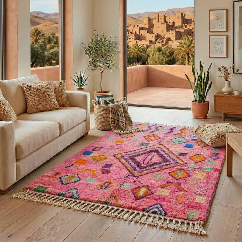 Moroccan wool rug 200cm x 300cm