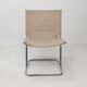 Set of 2 italian canvas and chromed metal chairs, 1970's